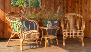 rotan zetel op terras en balkon